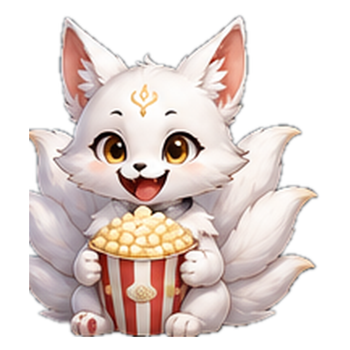 Landuś czekający z popcornem